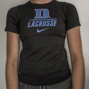 DUKE DRYFIT LACROSSE SHIRT BLACK AND BLUE